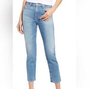 AG Denim Isabelle High Rise Straight Crop